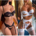 Sexy Lingerie Lace Dress Underwear w/Garter Belt Babydoll Nightwear Sleepwear