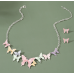 Women's Butterfly Necklace and Earrings Multicolour Wedding Jewelry Luxury Crystal Pearl Necklace /Earrings Ladies Jewelry Sets - 794677171940