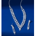 Women's Silver Fashion Wedding Jewelry Luxury Crystal Pearl Necklace/Earrings Ladies Jewelry Sets for Bridal - 794677171950