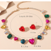 Women's colorful Fashion Wedding Jewelry Luxury Crystal Pearl Necklace/Earrings Ladies Jewelry Sets for Bridal - 794677171953