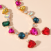 Women's colorful Fashion Wedding Jewelry Luxury Crystal Pearl Necklace/Earrings Ladies Jewelry Sets for Bridal - 794677171953