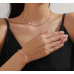 Women's Rose Gold Fashion Wedding Jewelry Luxury Crystal Pearl Necklace/Earrings Ladies Jewelry Sets for Bridal - 794677171974