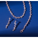 Women's Rose Gold Fashion Wedding Jewelry Luxury Crystal Pearl Necklace/Earrings Ladies Jewelry Sets for Bridal - 794677171974