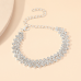Women's Silver Color Fashion Wedding Jewelry Luxury Crystal Pearl Necklace/Earrings/Bracelet Ladies Jewelry Sets for Bridal - 794677171975