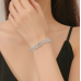 Women's Silver Color Fashion Wedding Jewelry Luxury Crystal Pearl Necklace/Earrings/Bracelet Ladies Jewelry Sets for Bridal - 794677171975