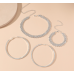 Women's Silver Color Fashion Wedding Jewelry Luxury Crystal Pearl Necklace/Earrings/Bracelet Ladies Jewelry Sets for Bridal - 794677171975