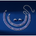 Women's Blue Color Fashion Wedding Jewelry Luxury Crystal Pearl Necklace/Earrings/Bracelet Ladies Jewelry Sets for Bridal - 794677171976