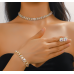 Women's Gold Color Fashion Wedding Jewelry Luxury Crystal Pearl Necklace/Earrings/Bracelet Ladies Jewelry Sets for Bridal - 794677171977