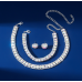 Women's Silver Color Fashion Wedding Jewelry Luxury Crystal Pearl Necklace/Earrings/Bracelet Ladies Jewelry Sets for Bridal - 794677171978