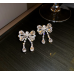 Women's White Fashion White Butterfly Wedding Jewelry Luxury Crystal Pearl Necklace/Earrings Ladies Jewelry Sets for Bridal - 794677171965