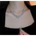 Women's White Fashion Wedding Jewelry Luxury Crystal Pearl Necklace/Earrings Ladies Jewelry Sets for Bridal - 794677171963
