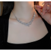 Women's White Fashion Wedding Jewelry Luxury Crystal Pearl Necklace/Earrings Ladies Jewelry Sets for Bridal - 794677171963