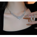 Women's White Fashion Wedding Jewelry Luxury Crystal Pearl Necklace/Earrings Ladies Jewelry Sets for Bridal - 794677171963