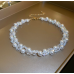Women's Silver Pearl Fashion Wedding Jewelry Luxury Crystal Pearl Necklace/Earrings/Bracelet Ladies Jewelry Sets for Bridal - 794677171979