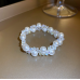 Women's Silver Pearl Fashion Wedding Jewelry Luxury Crystal Pearl Necklace/Earrings/Bracelet Ladies Jewelry Sets for Bridal - 794677171979