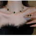 Women's Gold Oval Fashion Wedding Jewelry Luxury Crystal Pearl Necklace/Earrings/Bracelet Ladies Jewelry Sets for Bridal - 794677171964