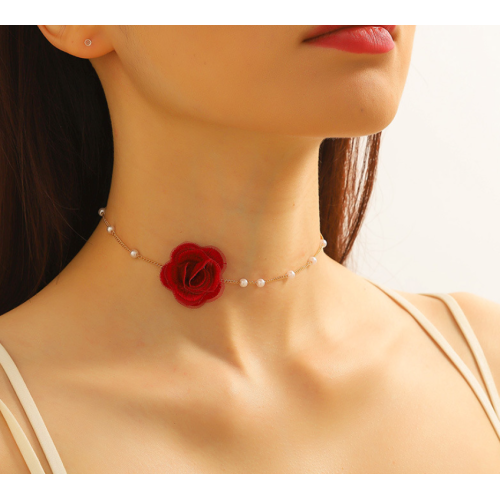 Gothic Elegant Rose Flower Clavicle Chain Necklace for Women Adjustable Sexy Choker Mariage Jewelry Gift Fashion Accessories - 794677171981-1