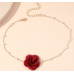 Gothic Elegant Rose Flower Clavicle Chain Necklace for Women Adjustable Sexy Choker Mariage Jewelry Gift Fashion Accessories - 794677171981-1