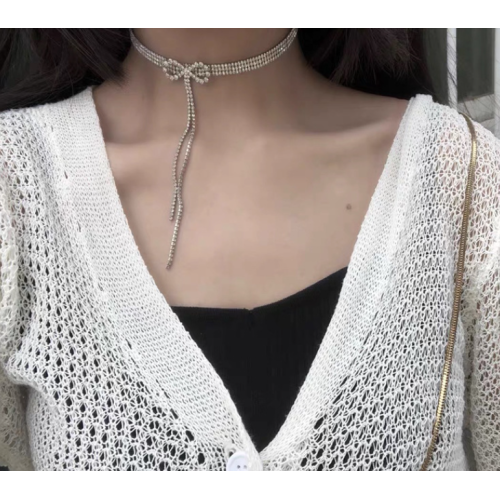 New Shiny Butterfly Necklace Ladies Exquisite Double Layer Clavicle Chain Necklace Jewelry for Ladies Gift - 794677171982