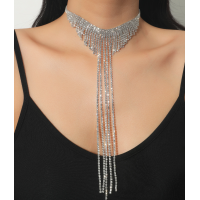 New Shiny Silver  Necklace Ladies Exquisite Clavicle Chain Necklace Jewelry for Ladies Gift