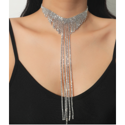New Shiny Silver  Necklace Ladies Exquisite Clavicle Chain Necklace Jewelry for Ladies Gift