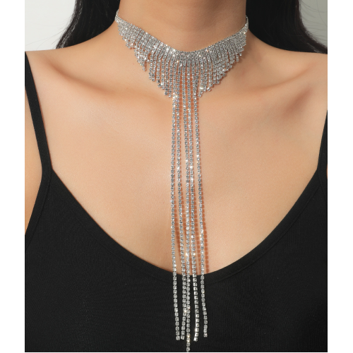 New Shiny Silver  Necklace Ladies Exquisite Clavicle Chain Necklace Jewelry for Ladies Gift - 794677171992