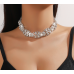 New Shiny Silver  Necklace Ladies Exquisite Clavicle Chain Necklace Jewelry for Ladies Gift - 794677171993