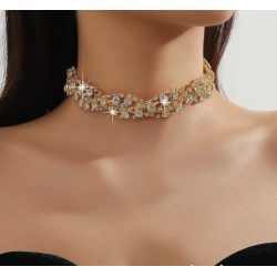 New Shiny Gold Necklace Ladies Exquisite Clavicle Chain Necklace Jewelry for Ladies Gift