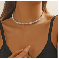 New Shiny Necklace Ladies Exquisite One Layer Clavicle Chain Necklace Jewelry for Ladies Gift