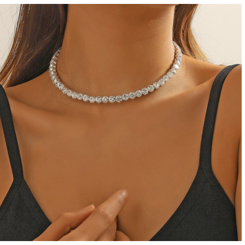 New Shiny Necklace Ladies Exquisite One Layer Clavicle Chain Necklace Jewelry for Ladies Gift - 794677171996