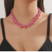 New Shiny Multicolor Heart Necklace Ladies Exquisite Clavicle Chain Necklace Jewelry for Ladies Gift - 794677172001