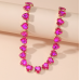 New Shiny Multicolor Heart Necklace Ladies Exquisite Clavicle Chain Necklace Jewelry for Ladies Gift - 794677172001