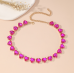 New Shiny Multicolor Heart Necklace Ladies Exquisite Clavicle Chain Necklace Jewelry for Ladies Gift - 794677172001
