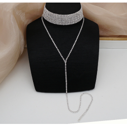 New Shiny Ten Necklace Ladies Exquisite Double Layer Clavicle Chain Necklace Jewelry for Ladies Gift