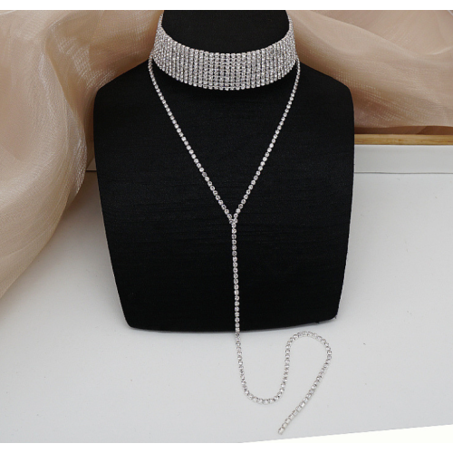 New Shiny Ten Necklace Ladies Exquisite Double Layer Clavicle Chain Necklace Jewelry for Ladies Gift - 794677171983