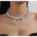 New Shiny Silver Heart Necklace Ladies Exquisite Clavicle Chain Necklace Jewelry for Ladies Gift - 794677172002