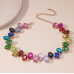 New Shiny Multicolor Heart Necklace Ladies Exquisite Clavicle Chain Necklace Jewelry for Ladies Gift - 794677172004