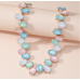 New Shiny Blue Heart Necklace Ladies Exquisite Clavicle Chain Necklace Jewelry for Ladies Gift - 794677172005