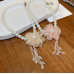 New White Pearl Flower Necklace Tassel Ladies Exquisite Clavicle Chain Necklace Jewelry for Ladies Gift - 794677172007-1