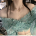 New Gold Star Necklace Double Tassel Ladies Exquisite Clavicle Chain Necklace Jewelry for Ladies Gift - 794677172008