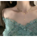 New Gold Star Necklace Double Tassel Ladies Exquisite Clavicle Chain Necklace Jewelry for Ladies Gift - 794677172008