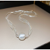 New Silver Round Necklace Ladies Exquisite Clavicle Chain Necklace Jewelry for Ladies Gift - 794677172009