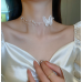 New White Pearl Butterfly Necklace Ladies Exquisite Clavicle Chain Necklace Jewelry for Ladies Gift - 794677172010