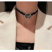 New Black Flower Necklace Ladies Exquisite Clavicle Chain Necklace Jewelry for Ladies Gift - 794677172011