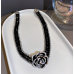 New Black Flower Necklace Ladies Exquisite Clavicle Chain Necklace Jewelry for Ladies Gift - 794677172011