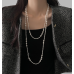 New White Pearl Three Layer Necklace Ladies Exquisite Clavicle Chain Necklace Jewelry for Ladies Gift - 794677172012
