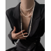 New White Pearl Three Layer Necklace Ladies Exquisite Clavicle Chain Necklace Jewelry for Ladies Gift - 794677172012