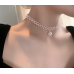New White Pearl Three Layer Necklace Ladies Exquisite Clavicle Chain Necklace Jewelry for Ladies Gift - 794677172014