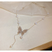 New White Pearl Butterfly Necklace Ladies Exquisite Clavicle Chain Necklace Jewelry for Ladies Gift - 794677172015