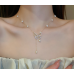 New White Pearl Butterfly Necklace Ladies Exquisite Clavicle Chain Necklace Jewelry for Ladies Gift - 794677172015